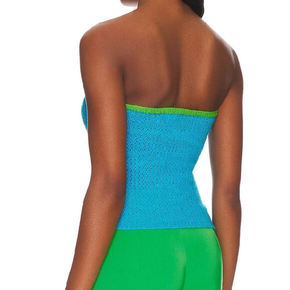 Superdown Blue and Green Knit Tube Top - Size Medium - BRAND NEW - Picture 4 of 7